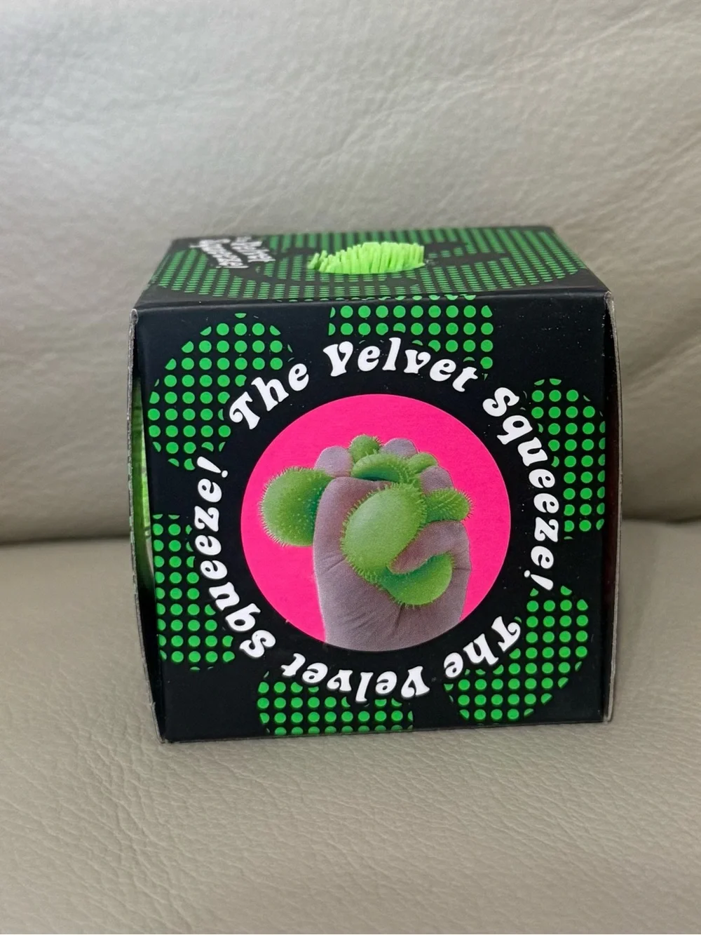 Schylling NeeDoh FuzzBall Flower Power The Velvet Squeeze Squishy Green NEW!